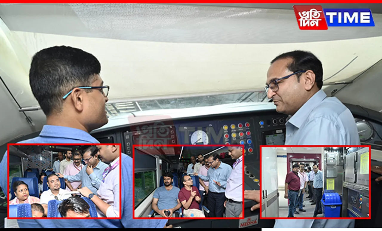 GM of NFR Conducts Onboard Inspection of Guwahati-New Jalpaiguri Vande Bharat Express